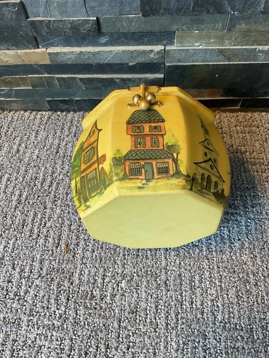 Vintage Style box purse with Handle - Picture 6 of 7